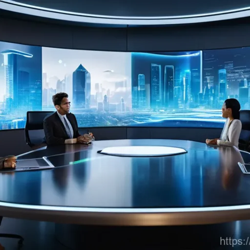 메타버스 네트워크 구축 - **Prompt:** "A group of diverse, professionally dressed avatars engaging in a dynamic virtual confer...