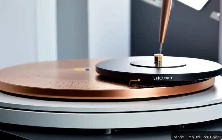 3D 안테나 설계 - Photorealistic engineering workstation showing a compact 3D antenna prototype on a clean matte white...